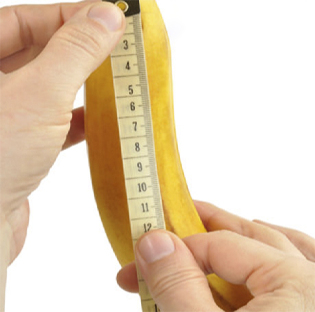 banānu mēra ar centimetru lenti